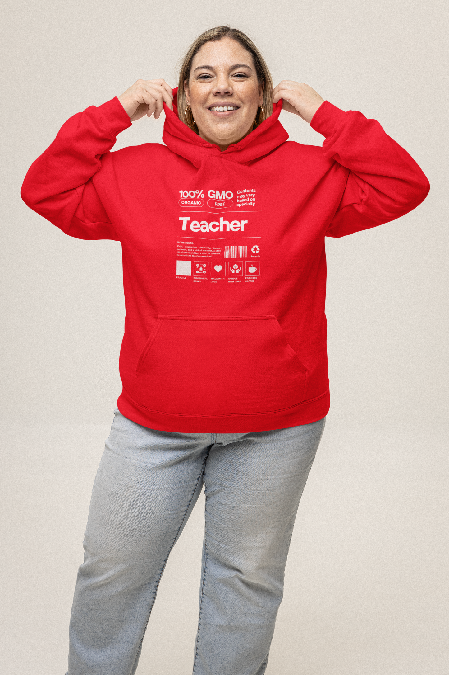 100% Organic Teacher | Unisex Hoodie